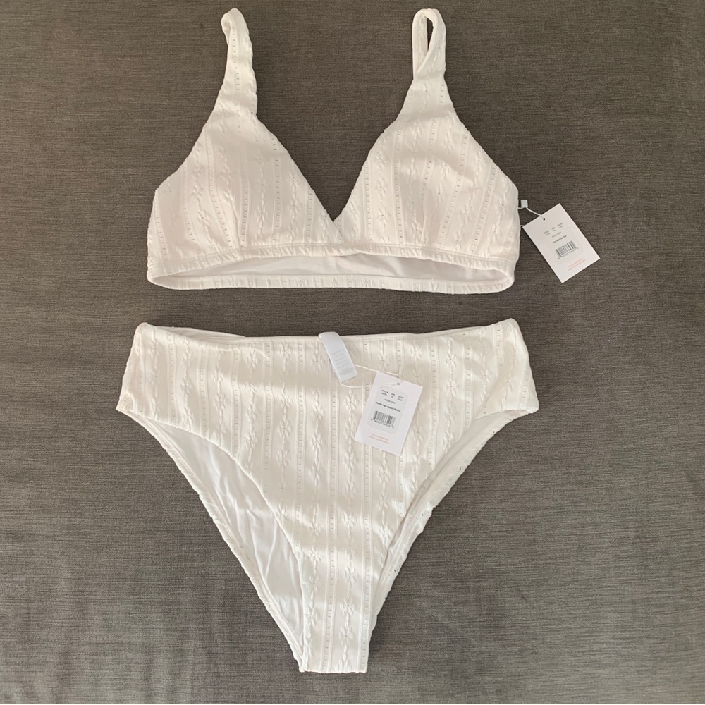 Andie Swim Bikini Set Swimsuit - Belmar Top and High Waisted Bottom Coco- XL NWT